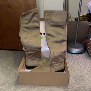 charlotte russe suade knee high boots size 8